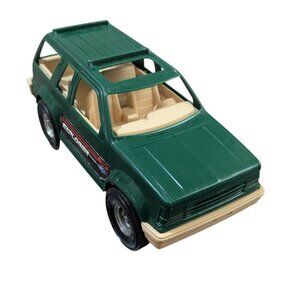 Vintage TootsieToy Green Plastic Ford Explorer Toy Car‎ Model 4x4 SUV 10"